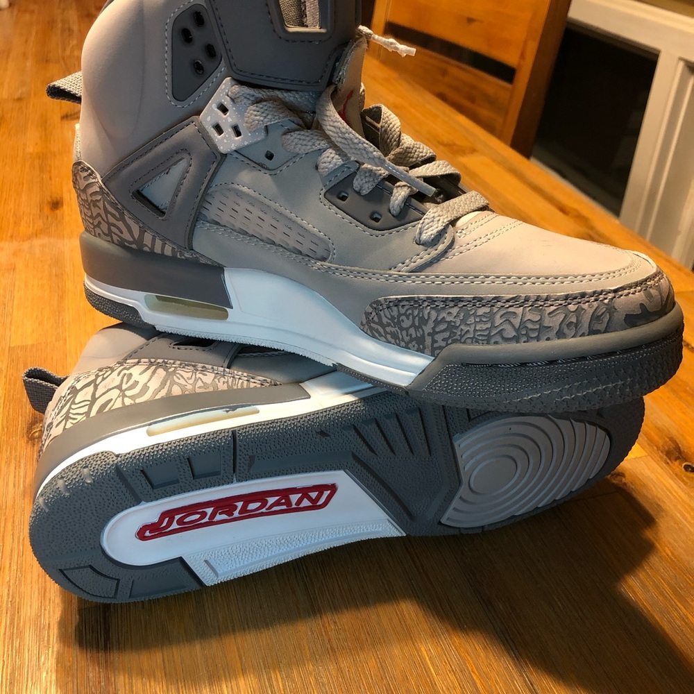 Gray Boys Air Jordans - Picture 2 of 4